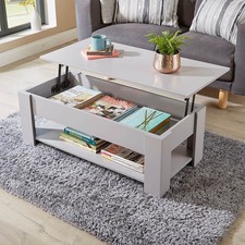 Grey Wooden Coffee Table With