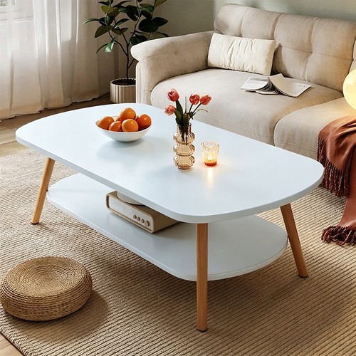 Oval wooden coffee - wooden, table