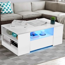 LED Coffee Table Wooden 2