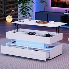 LED Coffee Table With Lift Top