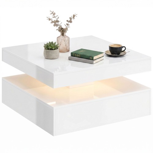 Homcom led coffee - coffee, table