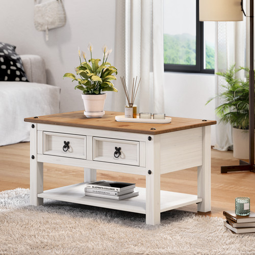 Corona coffee table - corona, white