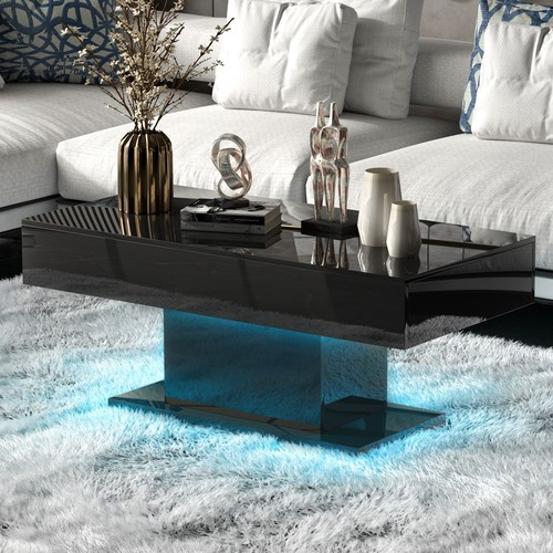 High gloss led coffee table - gloss,