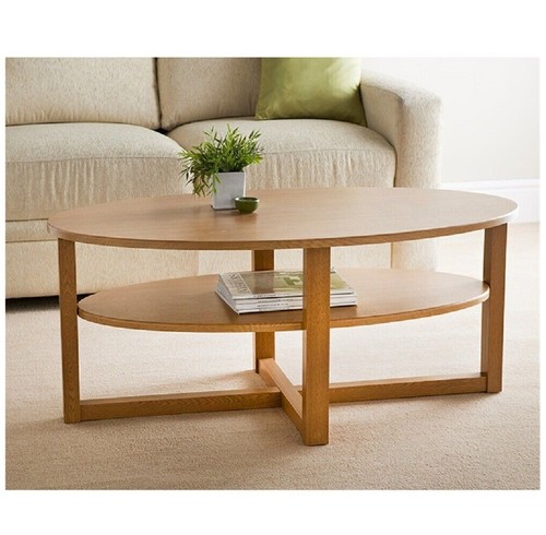 Oval coffee table oak - table,