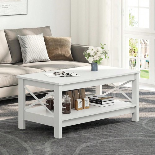 White tier wooden coffee - white,